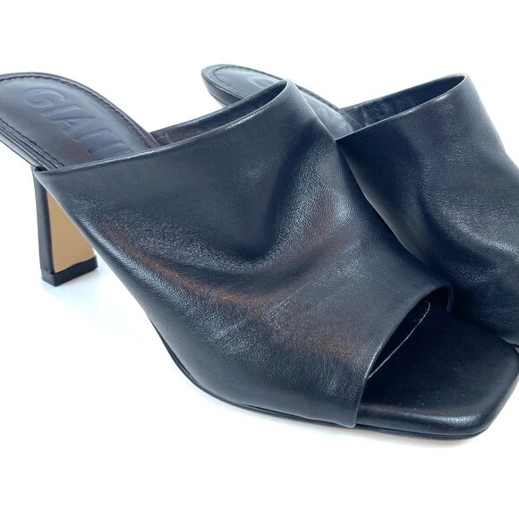 NEW Gianni Bini Black Leather Lace Up Open Toe 3" Heel Women's Heels Size 6M - Picture 8 of 10